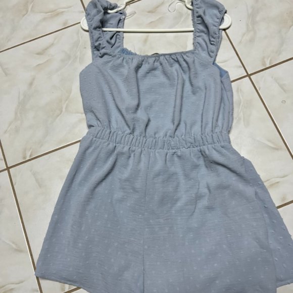 Altar'd State Light Blue Fancy Romper - Picture 4 of 5